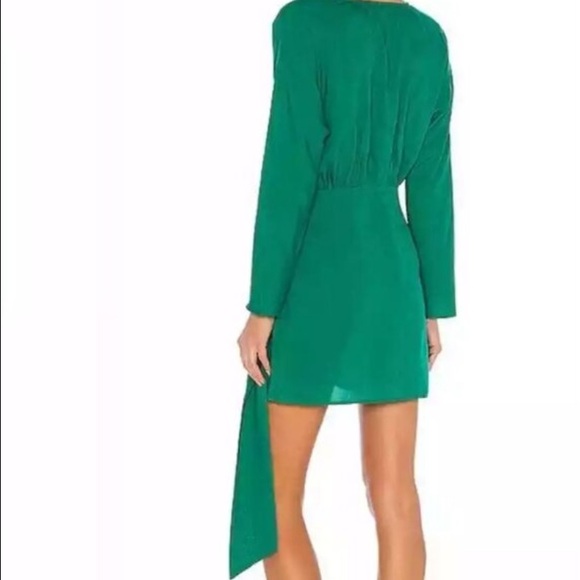 L'Academie The Lorriana Mini Dress in Kelly Green Tencel Small Event Prom - Picture 12 of 12